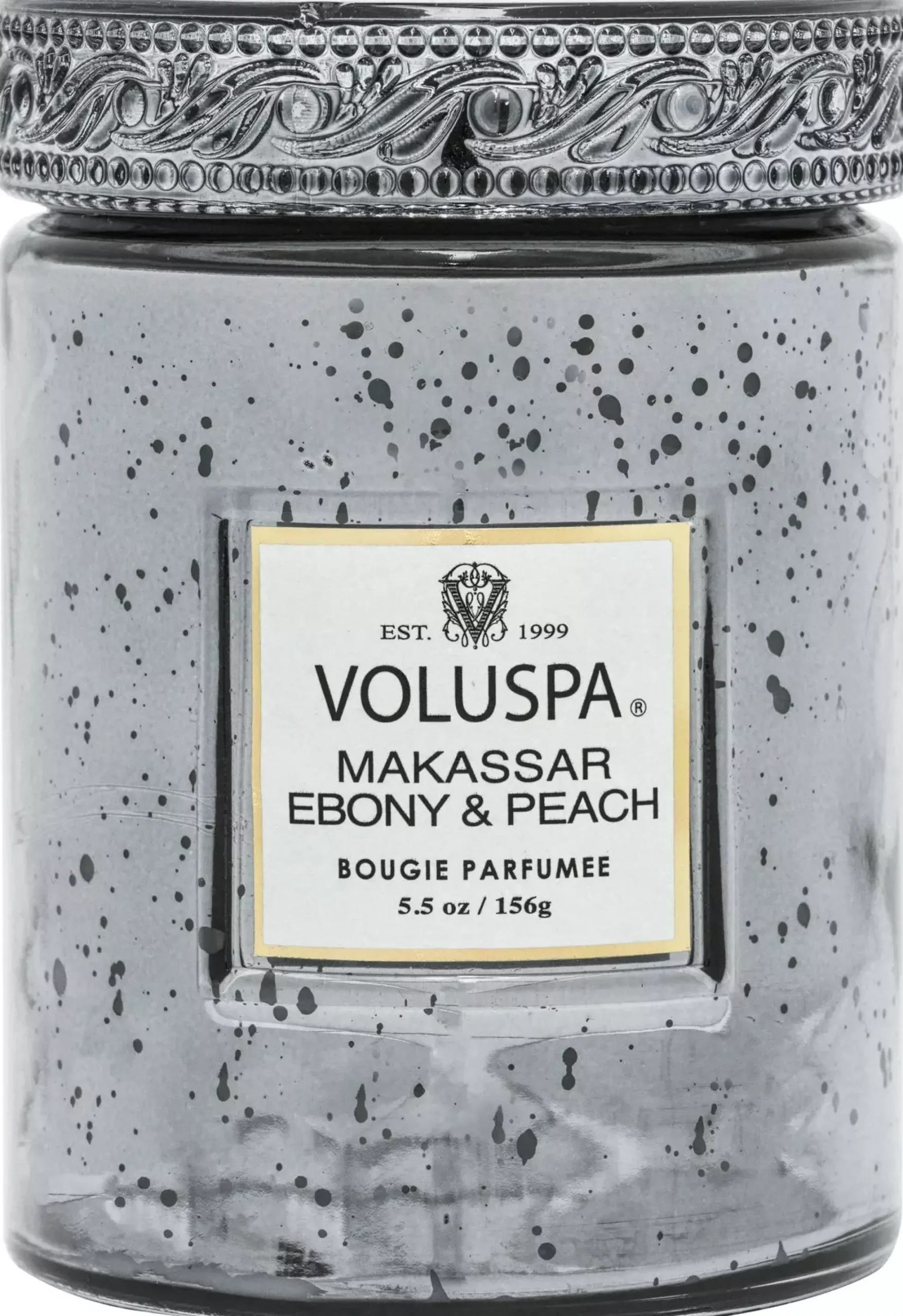 VoluspaMakassar Ebony & Peach Vermeil Mini Glass Jar