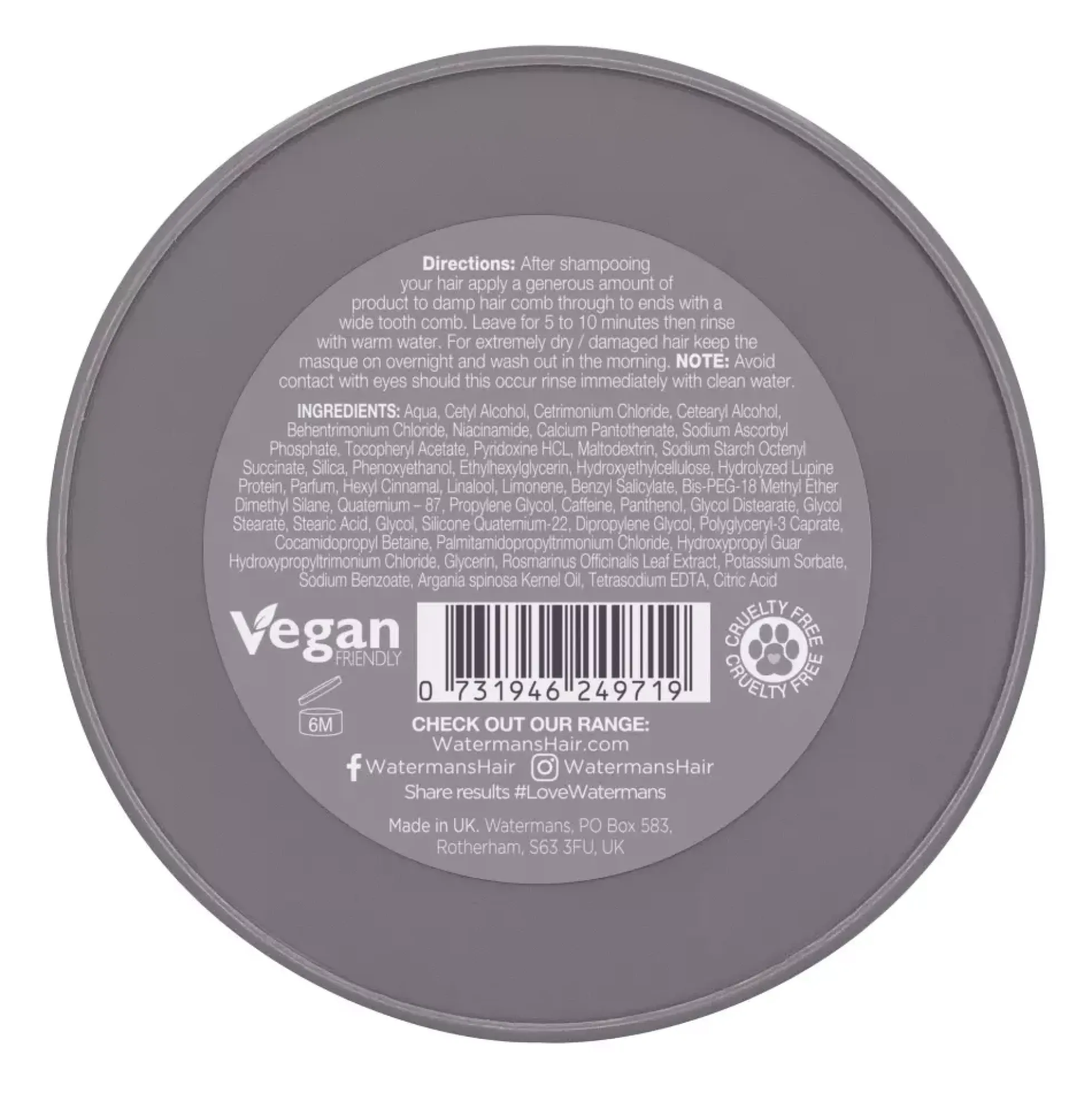 Watermans Masque Me Luxurious Hair Mask 8 in 1 Treatment 200 ml