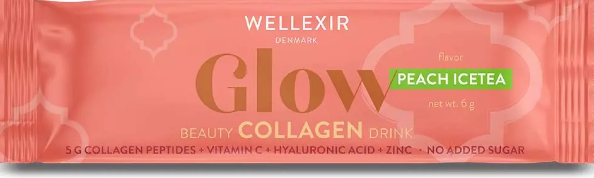 WellexirGlow Beauty Collagen Drink Peach Ice Tea 30x6g