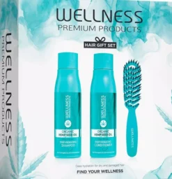 Wellness Premium ProductsDeep Hydrating Set (Shampoo 500 ml, Conditioner 500 ml, Vent Brush Small)