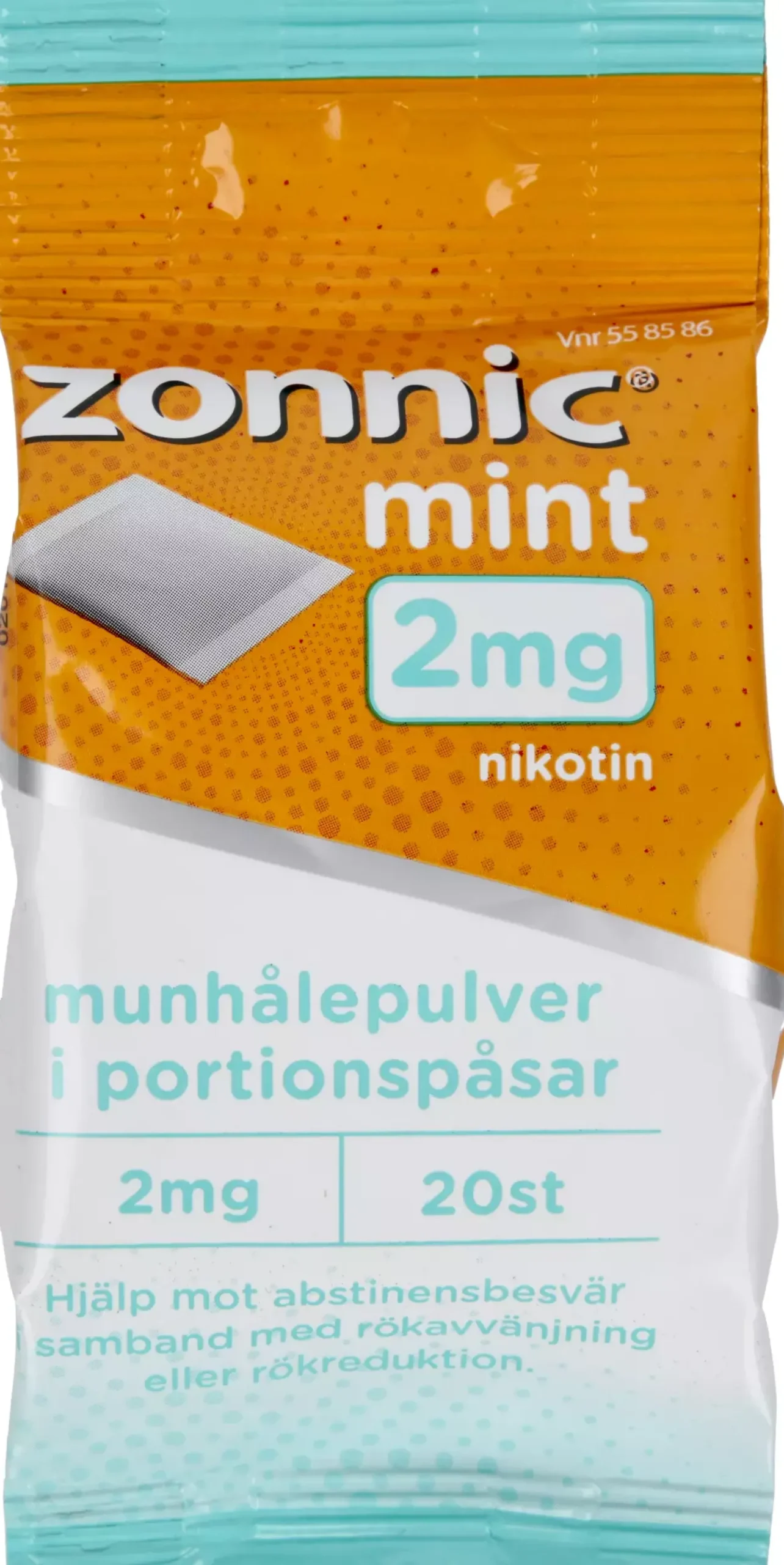 Zonnic Mint Munhålepulver Portionspåse 2mg 20 st